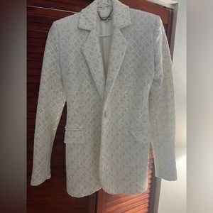 Nadine Merabi Meghan White Blazer